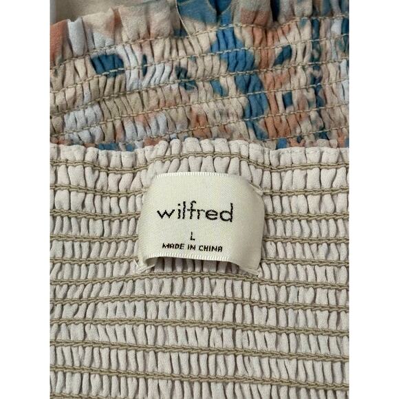 Wilfred Tempest Mini Dress Paisley Dress Women's Large Long Sleeves Pastel Blue - Picture 10 of 13